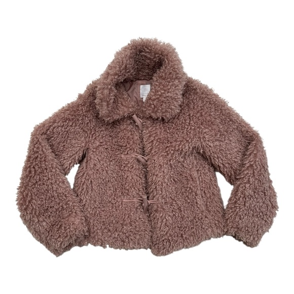 LC Lauren Conrad Jackets & Blazers - Lauren Conrad Pink Faux Fur Teddy Jacket - Size XS
